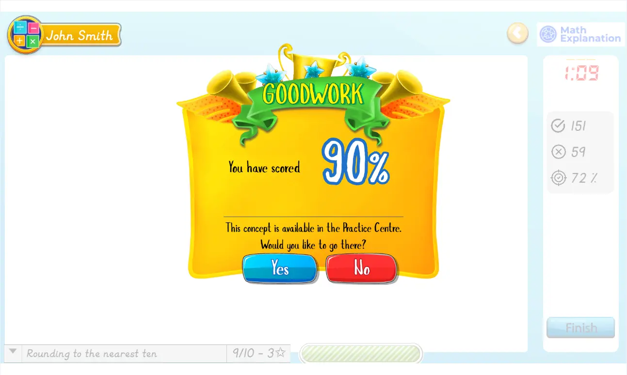 Math Explanation - learner exercise